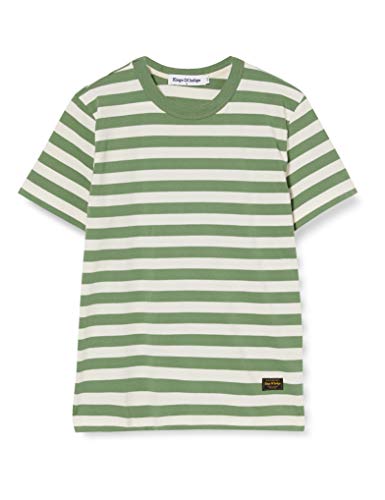 Kings of Indigo Herren Darius T-Shirt, Grün (PEAR Green Stripe 7615), Small (Herstellergröße:S/) von Kings of Indigo