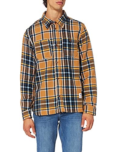 Kings of Indigo Herren Juntoku Freizeithemd, Mehrfarbig (Camel Flannel Check 7503), X-Large (Herstellergröße:XL) von Kings of Indigo