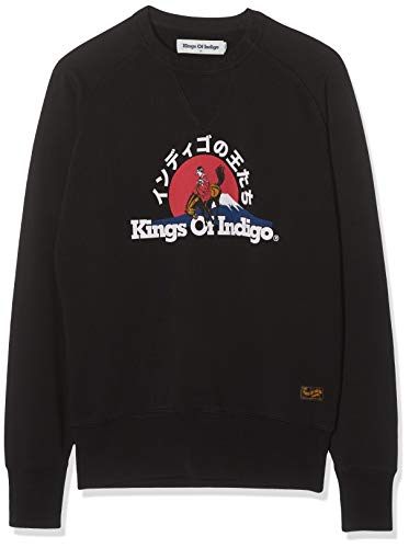 Kings of Indigo Herren Parnell Sweatshirt, Schwarz (Black 6900), Large (Herstellergröße: L) von Kings of Indigo