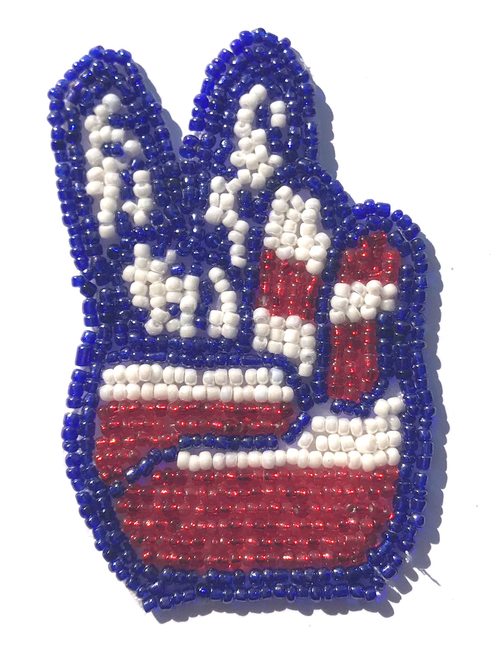 Packung Mit 2 Frieden Zeichen Hand Symbol Perlen Nähen Auf Applikation Handwerk Patch Verschönerung Vintage Packung Mit 2 Frieden Zeichen Hand Symbol Perlen Nähen Auf Applikation Handwerk Patch Verschönerung Vintage von KingsKountry