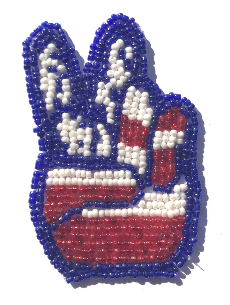 Packung Mit 2 Frieden Zeichen Hand Symbol Perlen Nähen Auf Applikation Handwerk Patch Verschönerung Vintage Packung Mit 2 Frieden Zeichen Hand Symbol Perlen Nähen Auf Applikation Handwerk Patch Verschönerung Vintage von KingsKountry