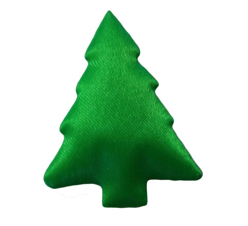 Packung Mit 20 Grünen Weihnachtsbaum Puffins Gepolstert Satin Applikation Patch Nähen Schrott-Buchung Kunst Verschönerung von KingsKountry