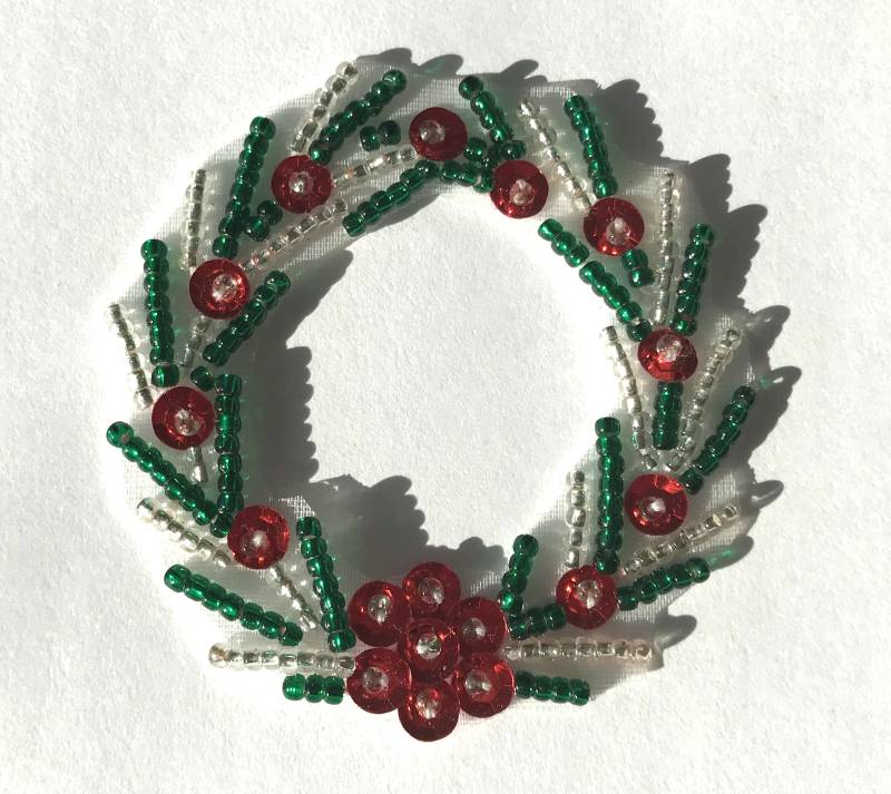 Packung Mit 3 Kleine Weihnachtskranz Perlen Pailletten Nähen-Auf Applikation Handwerk Patch Nähen Verschönerung Vintage Packung Mit 3 Kleine Weihnachtskranz Perlen Pailletten Nähen-Auf Applikation Handwerk Patch Nähen Verschönerung Vintage von KingsKountry