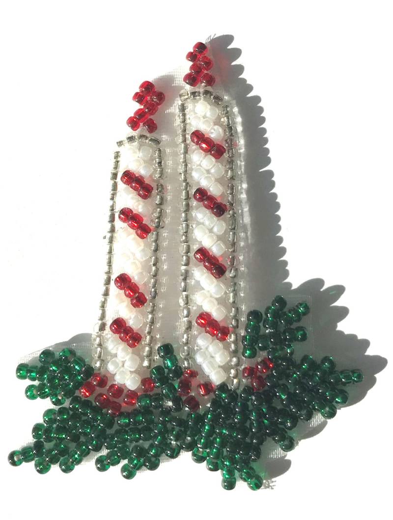 Packung Mit 3 Weihnachtskerzen Perlen Nähen Auf Applikation Handwerk Patch Verschönerung Vintage Packung Mit 3 Weihnachtskerzen Perlen Nähen Auf Applikation Handwerk Patch Verschönerung Vintage von KingsKountry