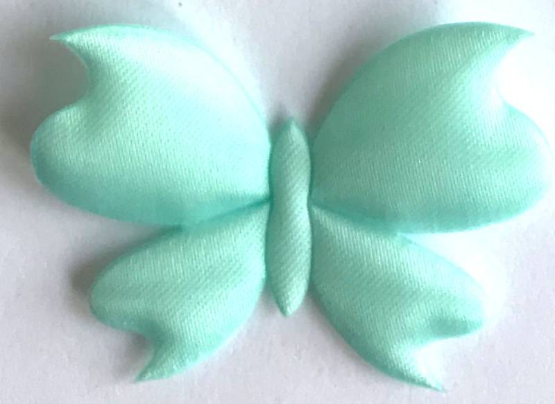 Packung Mit 50 Medium Butterfly Puffins Gepolstert Satin Applikation Patch Nähen Schrott-Buchung Verschönerung von KingsKountry