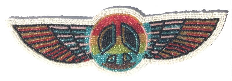 Peace Symbol Mit Flügel Perlen Pailletten Aufnäher Handwerk Patch Nähen Verschönerung Vintage Peace Symbol Mit Flügel Perlen Pailletten Aufnäher Handwerk Patch Nähen Verschönerung Vintage von KingsKountry