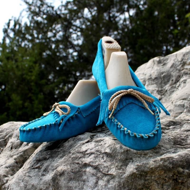 Damen Mokassins Mit Weicher Sohle von KingsTrailLeather