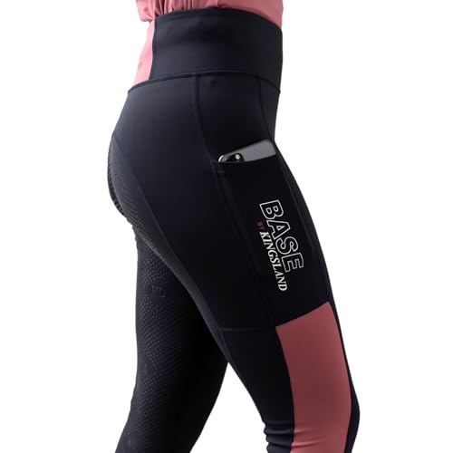 Kingsland Reitleggings Base KLmiranda Vollbesatz Silikon - XS - Pink von Kingsland