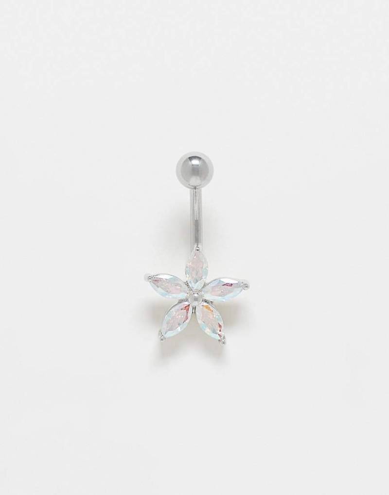 Kingsley Ryan - Bauchnabelpiercing im Blütendesign-Silber von Kingsley Ryan