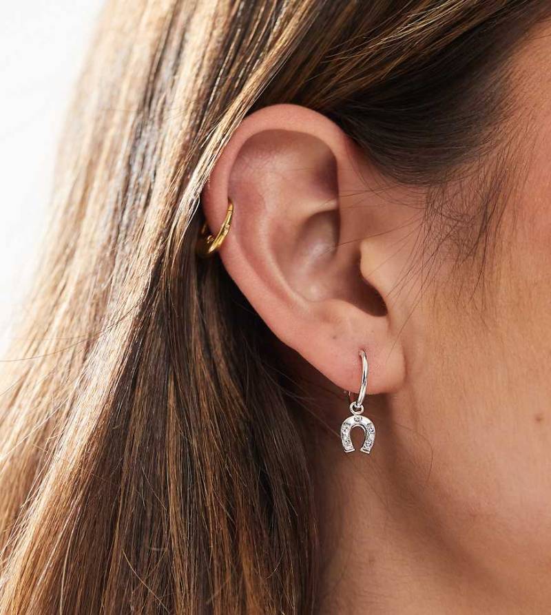 Kingsley Ryan - Creolen aus Sterlingsilber mit Hufeisen-Anhängern von Kingsley Ryan