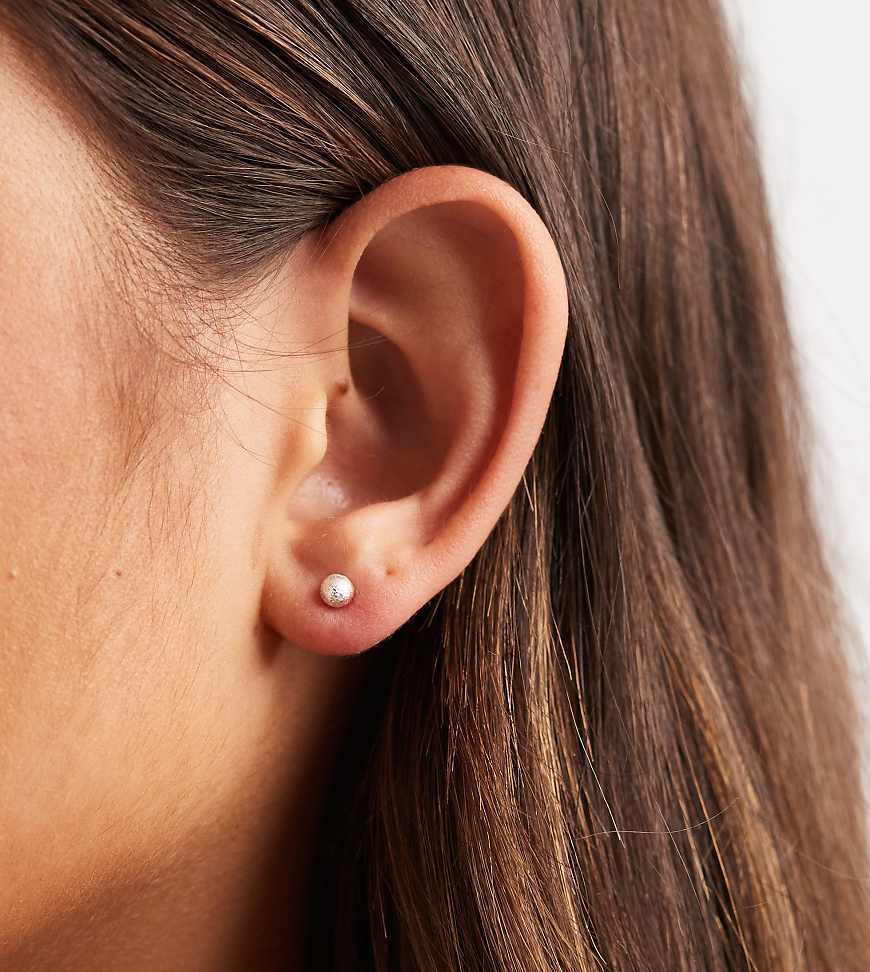 Kingsley Ryan - Ohrstecker aus Sterlingsilber mit Kugeldesign in gehämmerter Optik, 6 mm von Kingsley Ryan