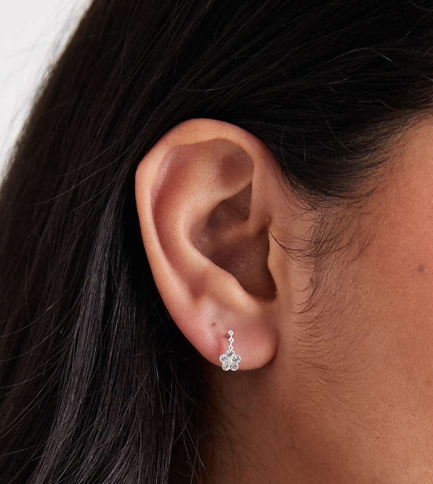 Kingsley Ryan - Ohrstecker in Sterlingsilber mit Anhänger in Gänseblümchen-Optik von Kingsley Ryan