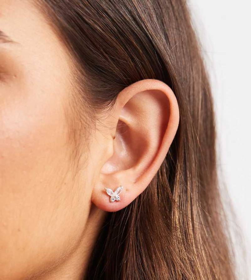 Kingsley Ryan - Ohrstecker mit Schmetterlingsdesign und Schmuckstein-Silber von Kingsley Ryan