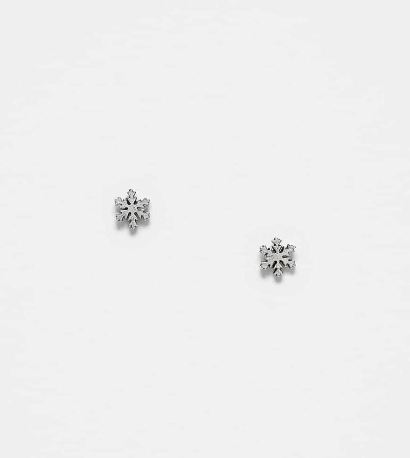 Kingsley Ryan - Sterlingsilber-Ohrstecker mit weihnachtlichem Schneeflocken-Design von Kingsley Ryan