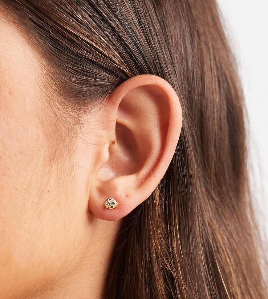 Kingsley Ryan - Vergoldete, mit Schmuckstein besetzte Ohrringe mit Planetendesign-Goldfarben von Kingsley Ryan