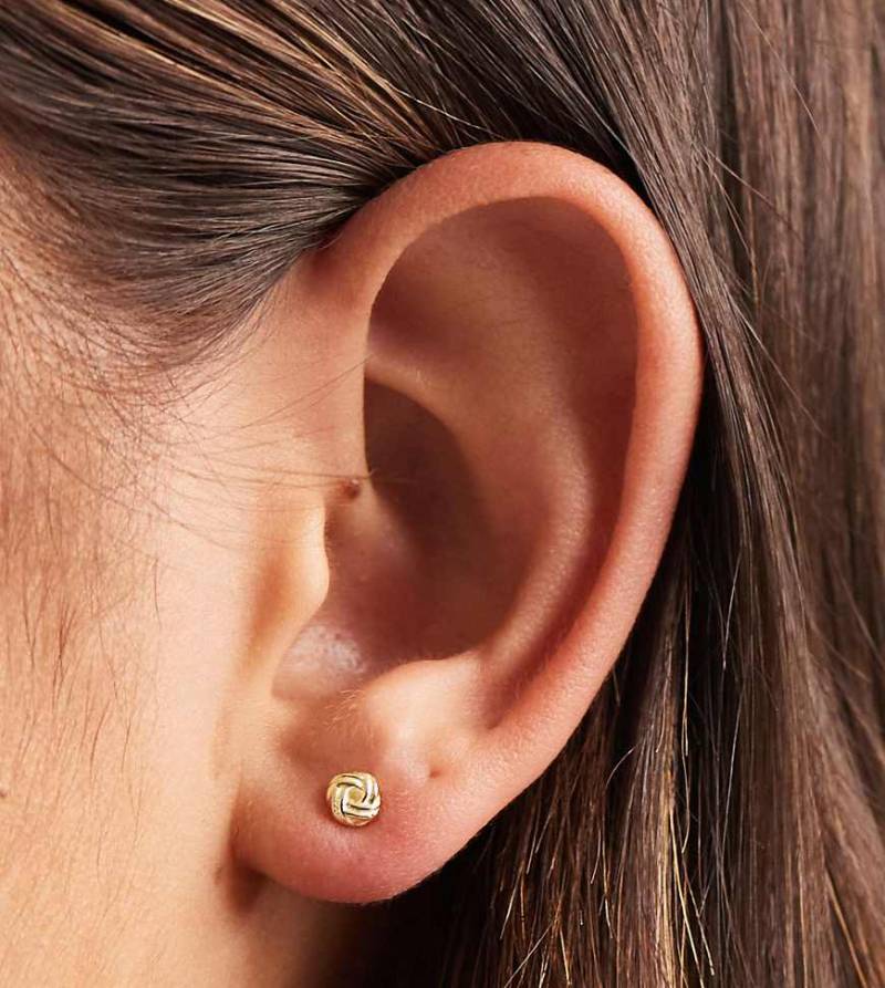 Kingsley Ryan - Vergoldete Vintage-Ohrstecker mit verdrehtem Design-Goldfarben von Kingsley Ryan