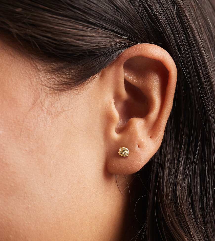 Kingsley Ryan - Vergoldete Ohrstecker in geschmolzener Optik-Goldfarben von Kingsley Ryan