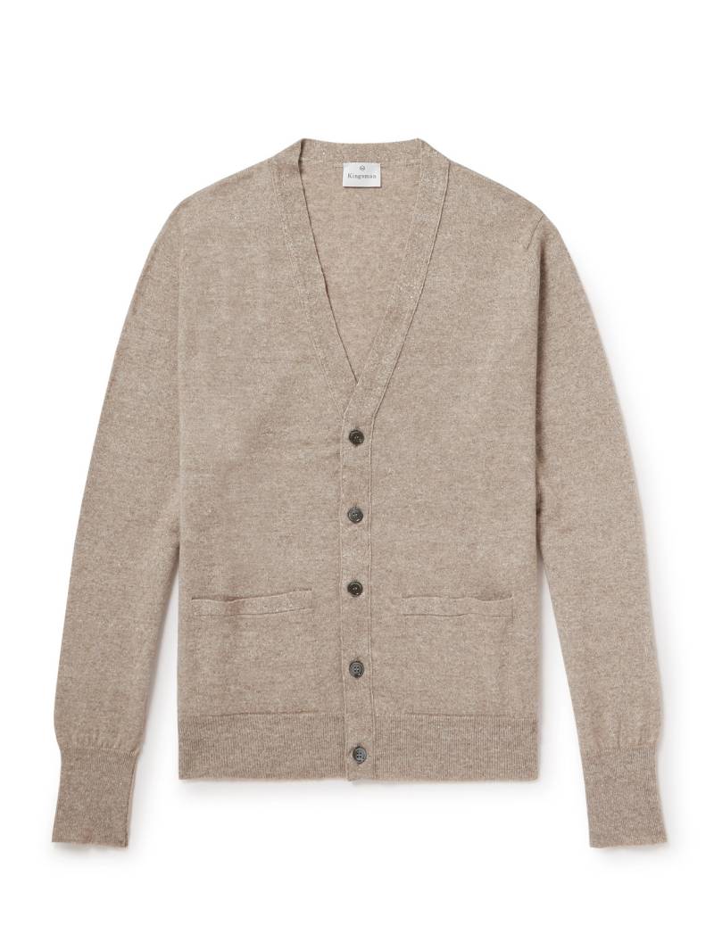Kingsman - Cashmere and Linen-Blend Cardigan - Men - Neutrals - XXL von Kingsman