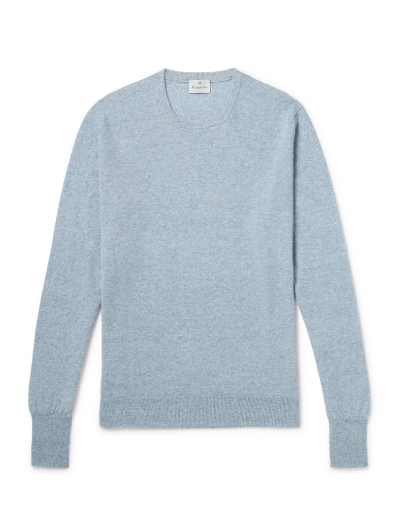 Kingsman - Cashmere and Linen-Blend Sweater - Men - Blue - S von Kingsman