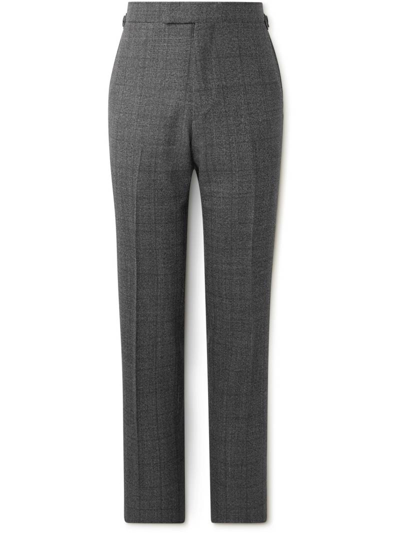 Kingsman - Checked Pleated Wool Trousers - Men - Gray - IT 48 von Kingsman
