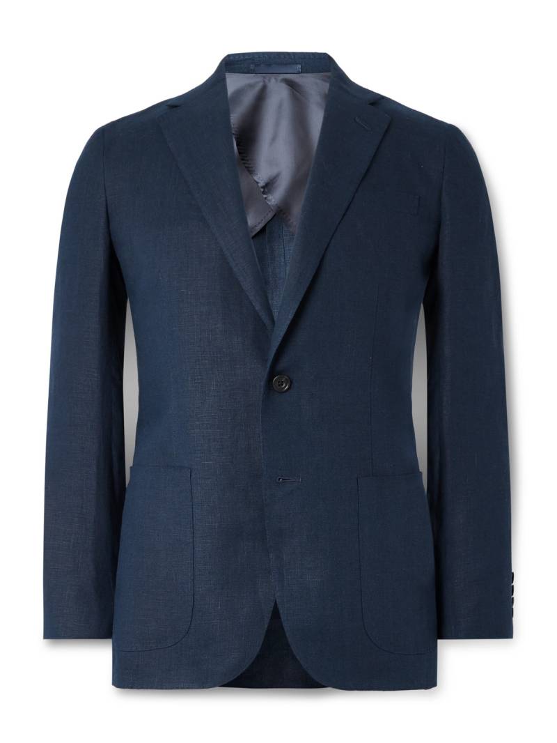 Kingsman - Linen Suit Jacket - Men - Blue - IT 48 von Kingsman