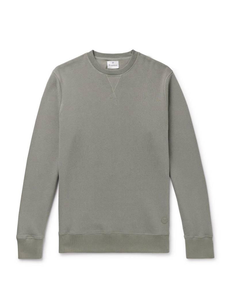 Kingsman - Logo-Embroidered Cotton and Cashmere-Blend Jersey Sweatshirt - Men - Green - XXL von Kingsman