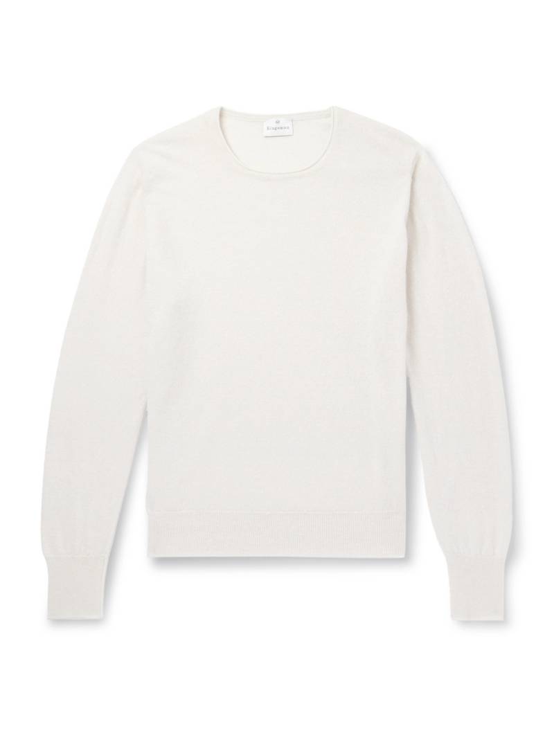 Kingsman - Slim-Fit Cashmere and Linen-Blend Sweater - Men - Neutrals - S von Kingsman