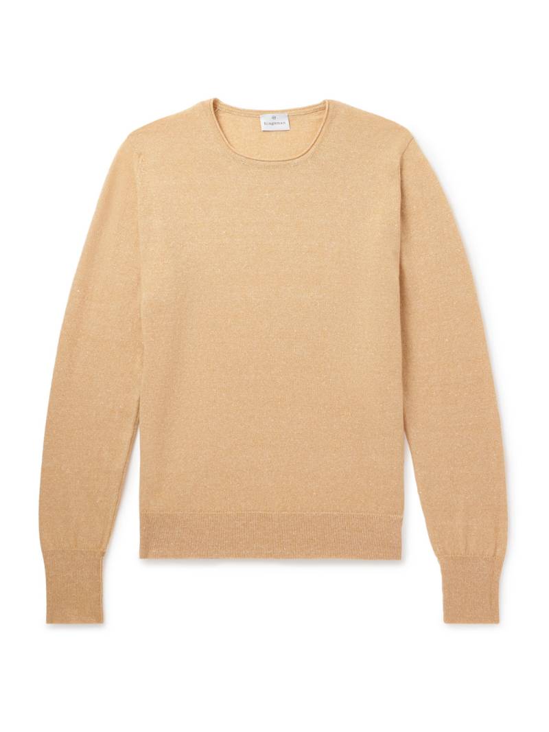 Kingsman - Slim-Fit Cashmere and Linen-Blend Sweater - Men - Neutrals - XS von Kingsman