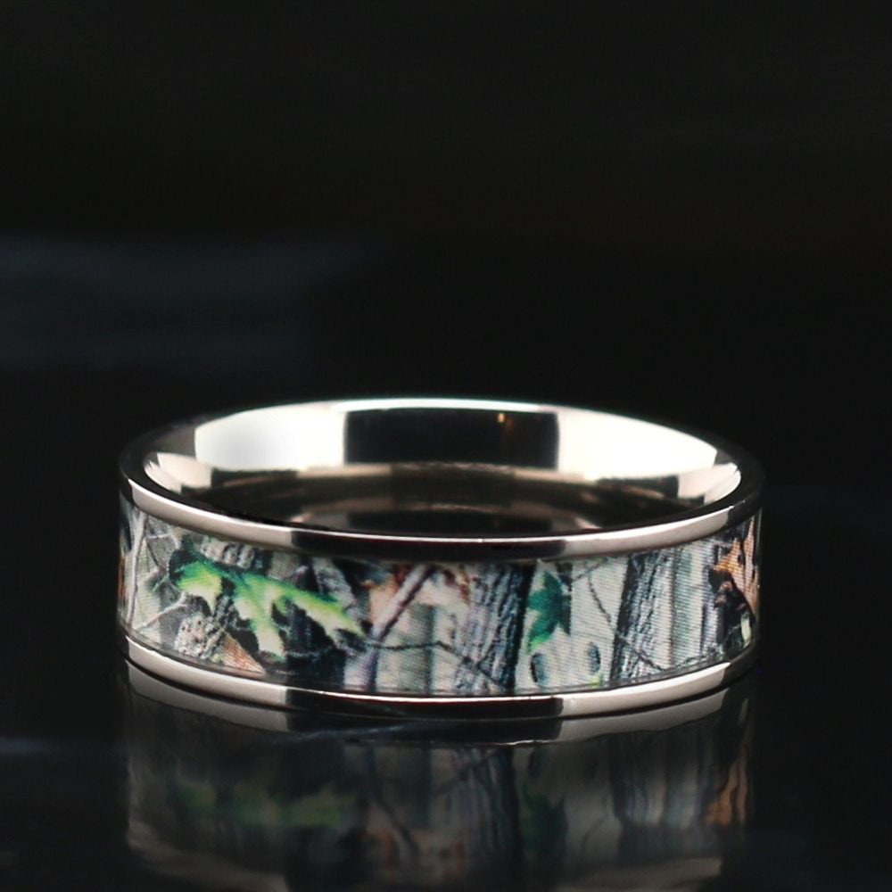 Titan Camo Ring Unisex Jagdband Camouflage Hochzeitsband - Gratis Gravur von KingswayJewelry