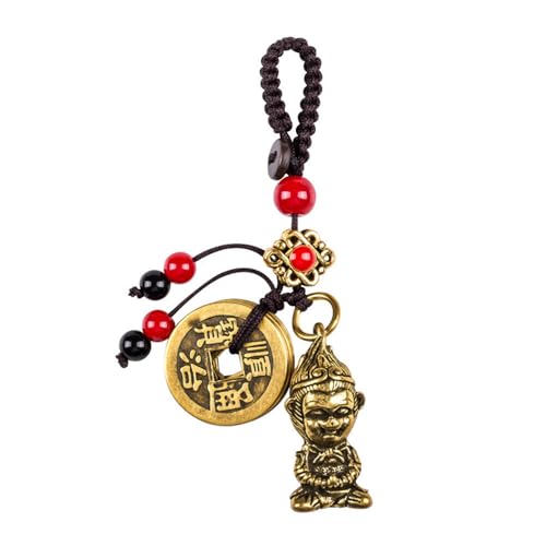 Anhänger Glücksbringer König Sonne Wukong Statue Schlüsselanhänger mit fünf Feng Shui Münzen Messing Schlüssel Charms Geldbörse Anhänger Tasche Charms Feng Shui Messing Schlüsselanhänger Anhänger Glücksbringer König Sonne Wukong Statue Schlüsselanhänger mit fünf Feng Shui Münzen Messing Schlüssel Charms Geldbörse Anhänger Tasche Charms Feng Shui Messing Schlüsselanhänger von Kingzhuo