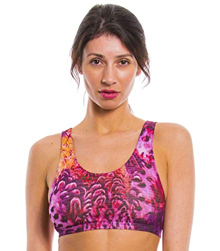 Kiniki Amalfi Purple Tan Through Sonnendurchlässiger Cropkini Bikinitop Damen Bademode von Kiniki