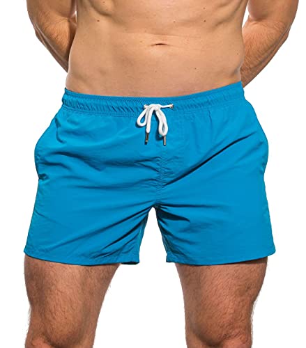 Kiniki Herren Traditionelle Beach Board Badeshorts - Turquoise von Kiniki