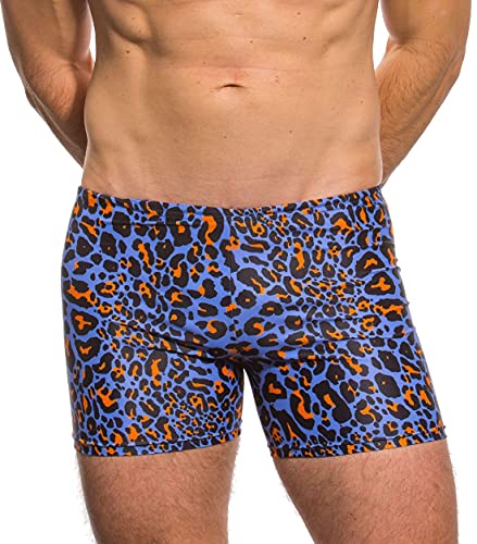 Kiniki Leopard Orange Herren Traditionell Swim Badehose Bademode von Kiniki