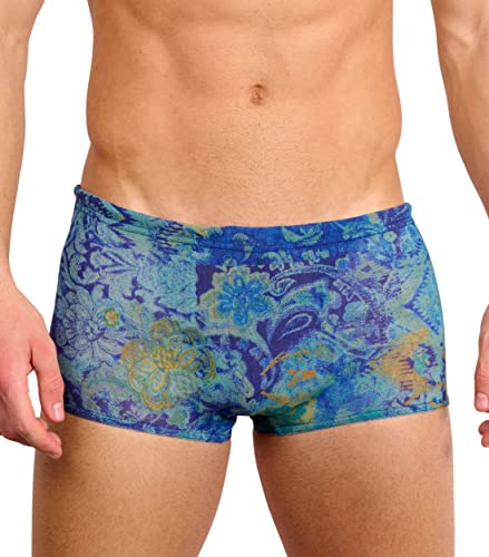 Kiniki Tan Through Sonnendurchlässige, Kurze Hipster Herren Badehose - Azure von Kiniki