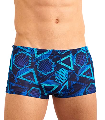 Kiniki Tan Through Sonnendurchlässige, Kurze Hipster Herren Badehose - Blue Lagoon von Kiniki