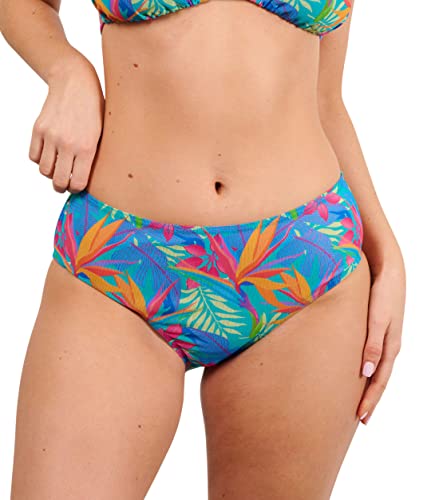 Kiniki Tan Through Sonnendurchlässige High Waisted Bikinihose Damen Bademode - Paradise Green von Kiniki