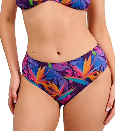 Kiniki Tan Through Sonnendurchlässige High Waisted Bikinihose Damen Bademode - Paradise Purple von Kiniki