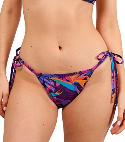 Kiniki Tan Through Sonnendurchlässige Seitlich Zu Bindende Bikinihose Damen Bademode - Paradise Purple von Kiniki