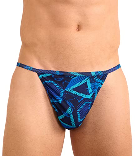 Kiniki Tan Through Sonnendurchlässige Tanga Herren Badehose - Blue Lagoon von Kiniki