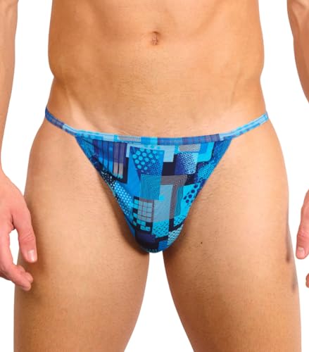 Kiniki Tan Through Sonnendurchlässige Tanga Herren Badehose - Ultramarine von Kiniki