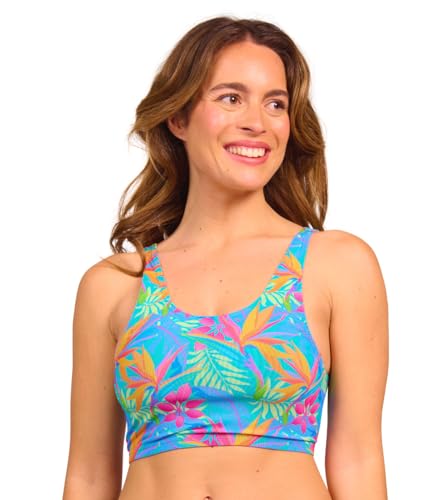 Kiniki Tan Through Sonnendurchlässiger Cropkini Bikinitop Damen Bademode - Paradise Green von Kiniki