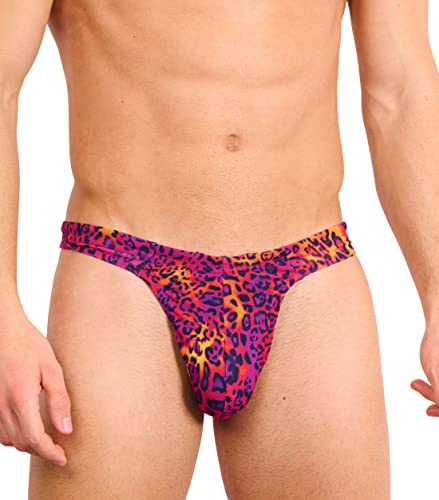 Kiniki Tan Through Sonnendurchlässiger Stringtanga Badehose Herren Bademode - Hot Leopard von Kiniki