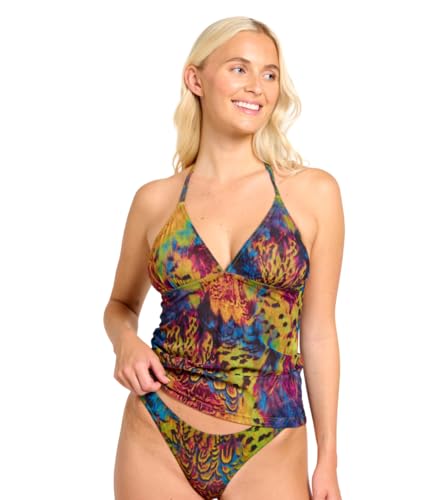 Kiniki Tan Through Sonnendurchlässiger Tankini-Oberteil Damen Bademode - Amalfi Green von Kiniki