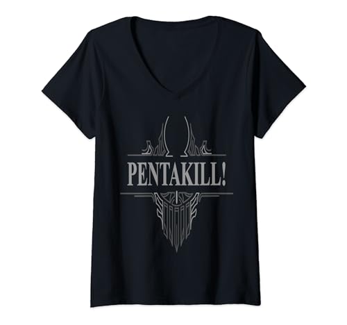 Damen Pentakill T-Shirt mit V-Ausschnitt Damen Pentakill T-Shirt mit V-Ausschnitt von Kinkaru