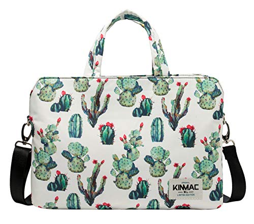 Kinmac 360 Grad schützende, wasserabweisende Laptop-Schultertasche, Messenger-Tasche mit alldirektionalem High-Rebound-Kissen (35,6 cm (14 Zoll), Kaktus) von Kinmac