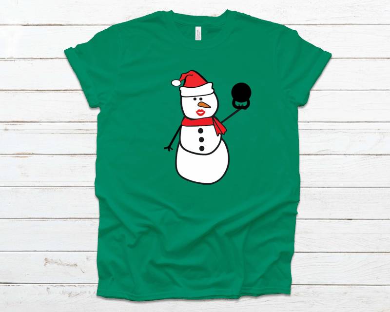 Snowman Snatches Grafik Gym T-Shirt, Fitness Winter Tshirt, Frosty The Snatchman, Weihnachten Tshirt von KinneysKornerStudio