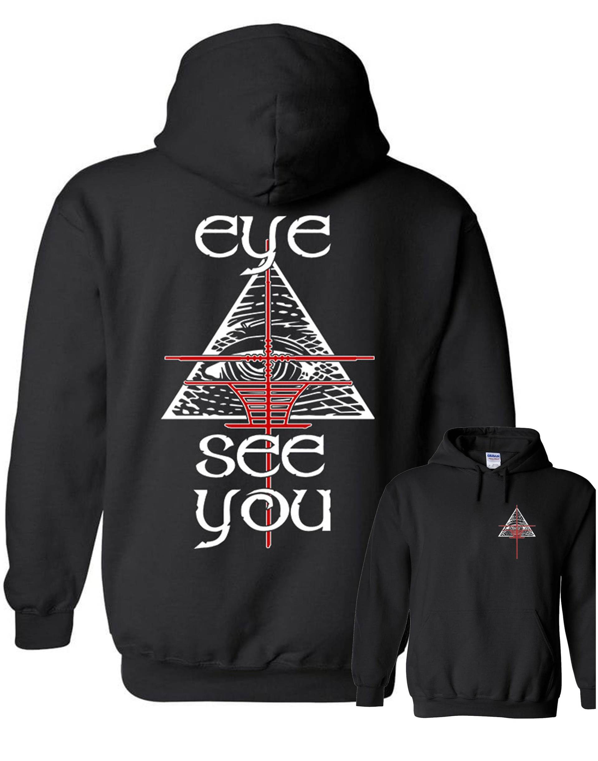 Eye See You Doppelseitiger Hoodie/Anti-Illuminati Satan All Seeing Kreuz Haare Eye See You Doppelseitiger Hoodie/Anti-Illuminati Satan All Seeing Kreuz Haare von KinsmanTradingCo
