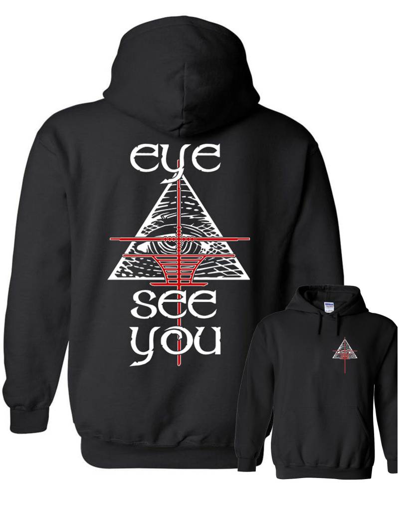 Eye See You Doppelseitiger Hoodie/Anti-Illuminati Satan All Seeing Kreuz Haare Eye See You Doppelseitiger Hoodie/Anti-Illuminati Satan All Seeing Kreuz Haare von KinsmanTradingCo