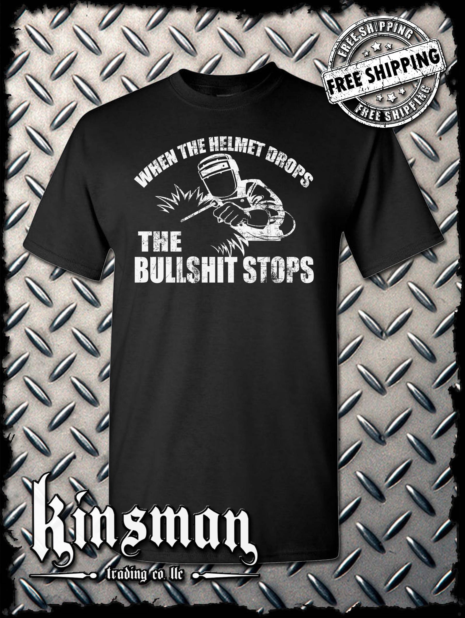 Wenn Der Helm Fällt Das Bs Stopt T-Shirt - Schweißmaske Schweißer Lustiges Wenn Der Helm Fällt Das Bs Stopt T-Shirt - Schweißmaske Schweißer Lustiges von KinsmanTradingCo