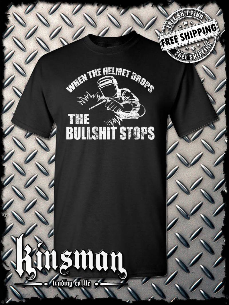 Wenn Der Helm Fällt Das Bs Stopt T-Shirt - Schweißmaske Schweißer Lustiges Wenn Der Helm Fällt Das Bs Stopt T-Shirt - Schweißmaske Schweißer Lustiges von KinsmanTradingCo